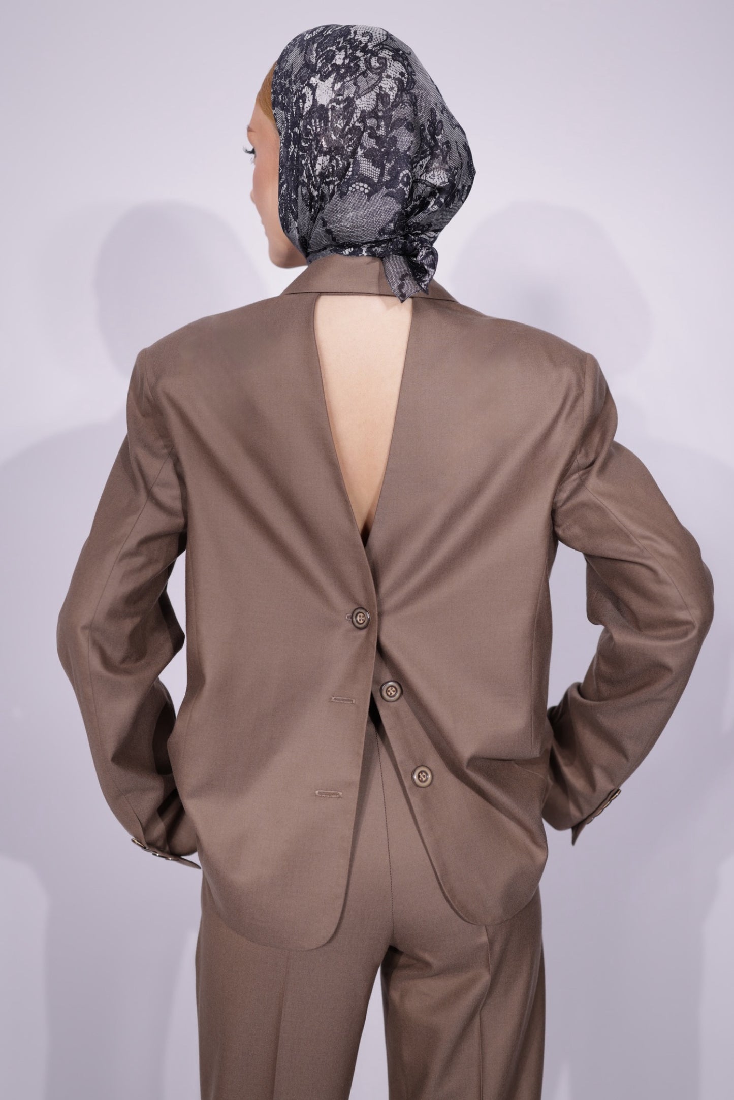 Mirage - Pantaloni Beige din Cașmir