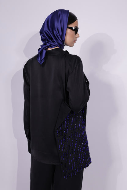 Sea - Eşarfă Albastru Indigo