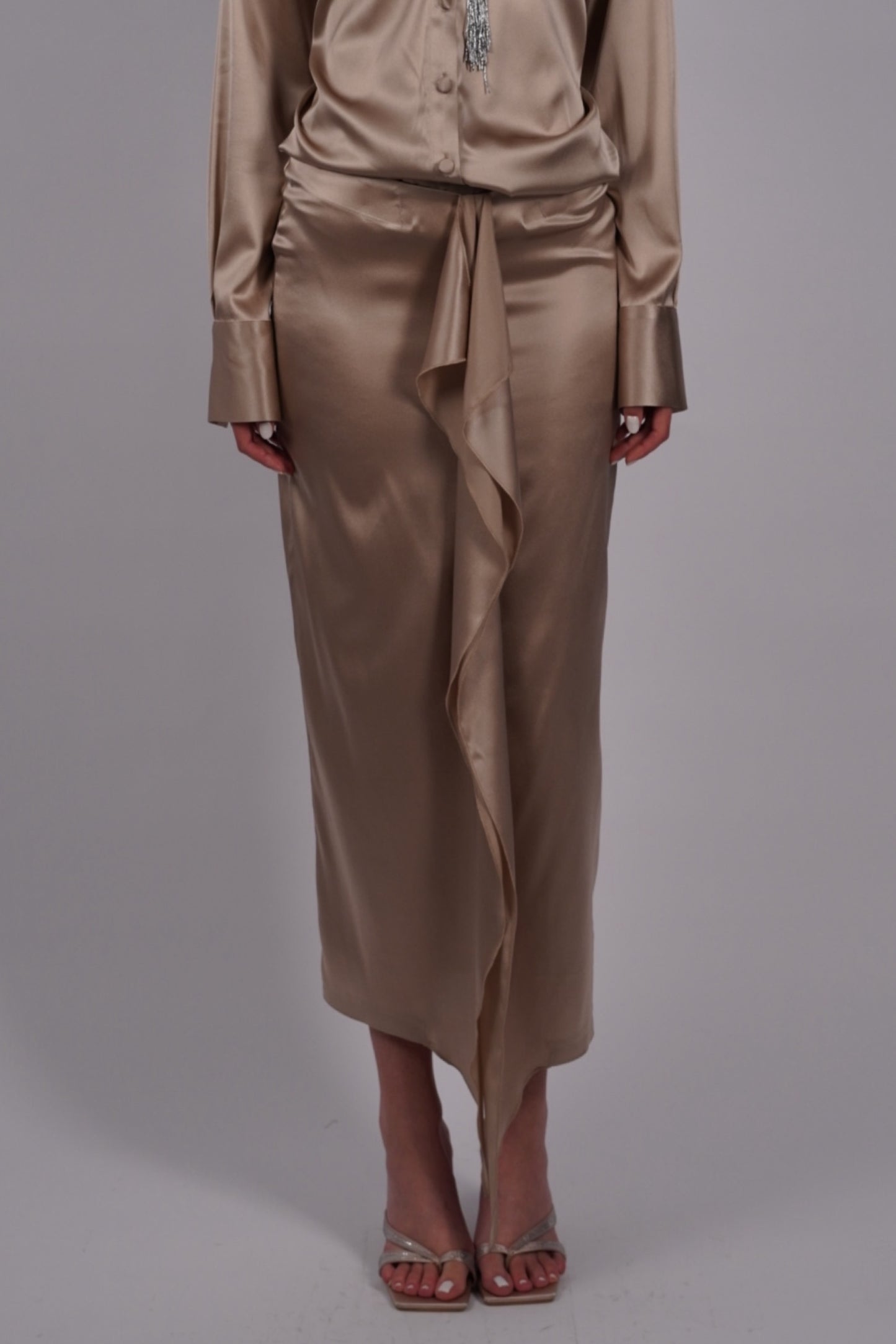 Hellen - Ruffled Silk Skirt