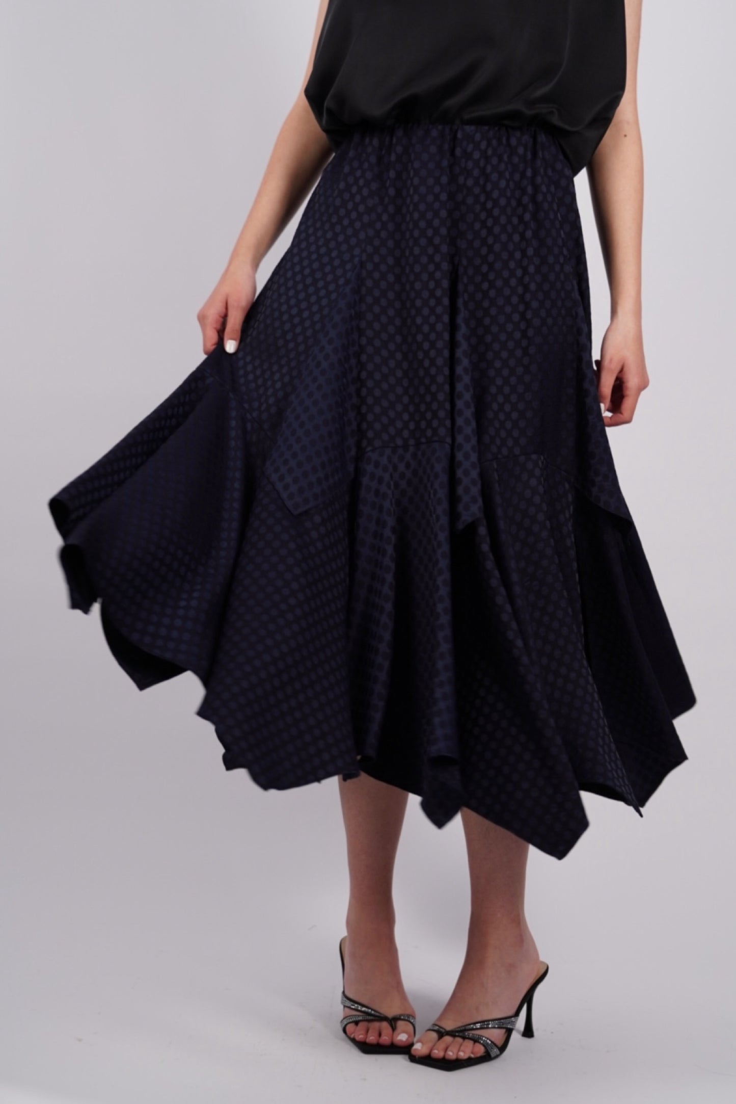 Mara - Polka Dot Viscose Skirt