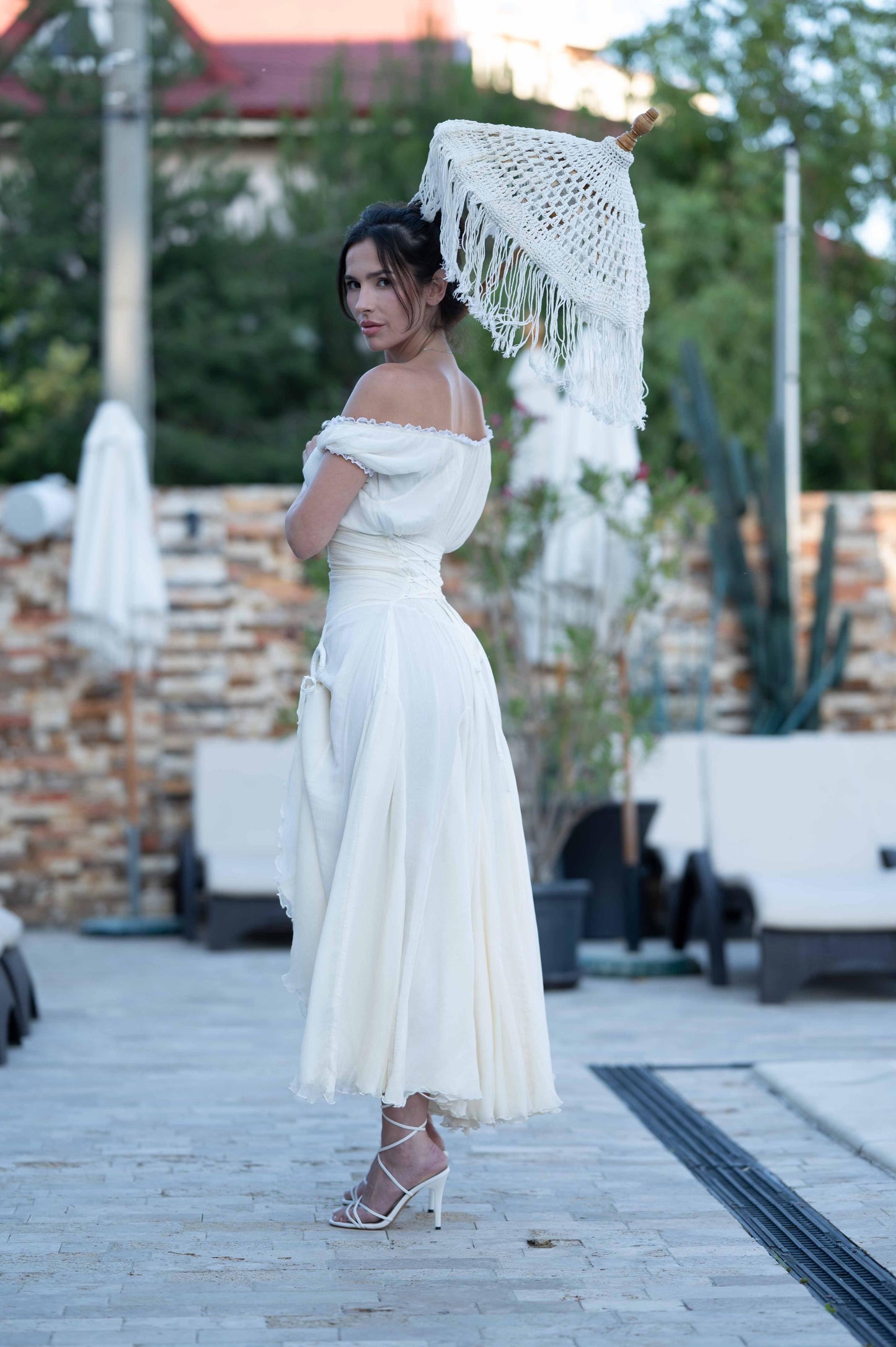 Rochie Danielle - Ivory din matase naturala ⁠ ⁠