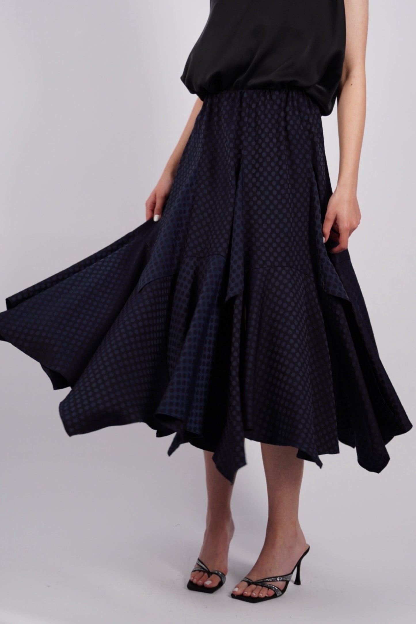 Mara - Polka Dot Viscose Skirt