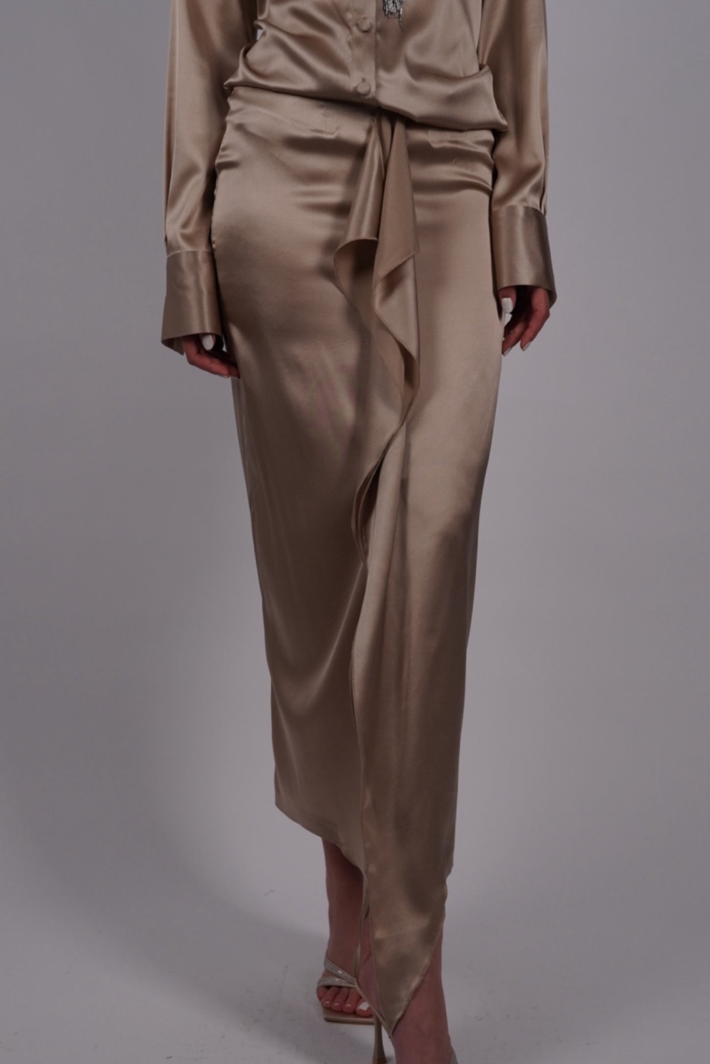 Hellen - Ruffled Silk Skirt